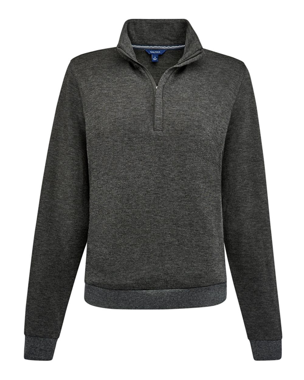 Nautica Women's Explorer Fleece Quarter-Zip Pullover. N18091 - Charcoal Heather