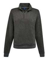 Nautica Women's Explorer Fleece Quarter-Zip Pullover. N18091 - Charcoal Heather