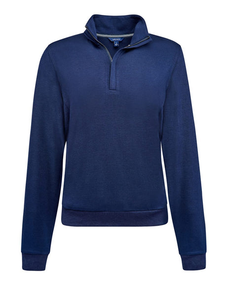 Nautica Women's Explorer Fleece Quarter-Zip Pullover. N18091 - Navy
