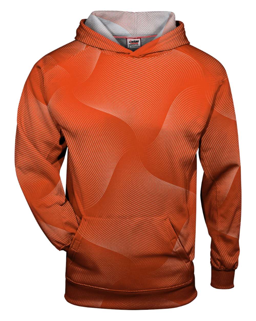 Badger Youth Warp Hooded Sweatshirt. 2413 - Burnt Orange
