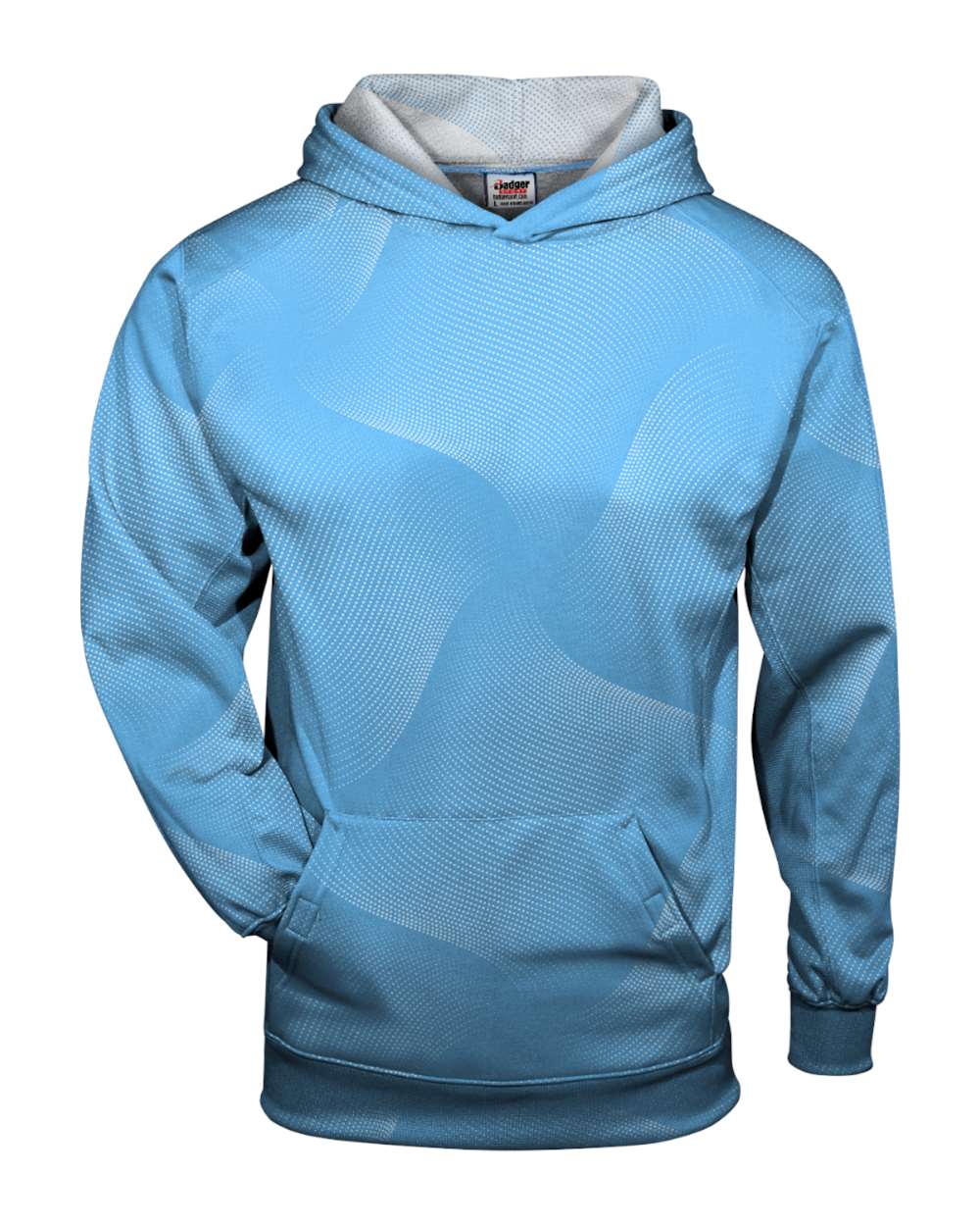Badger Youth Warp Hooded Sweatshirt. 2413 - Columbia Blue