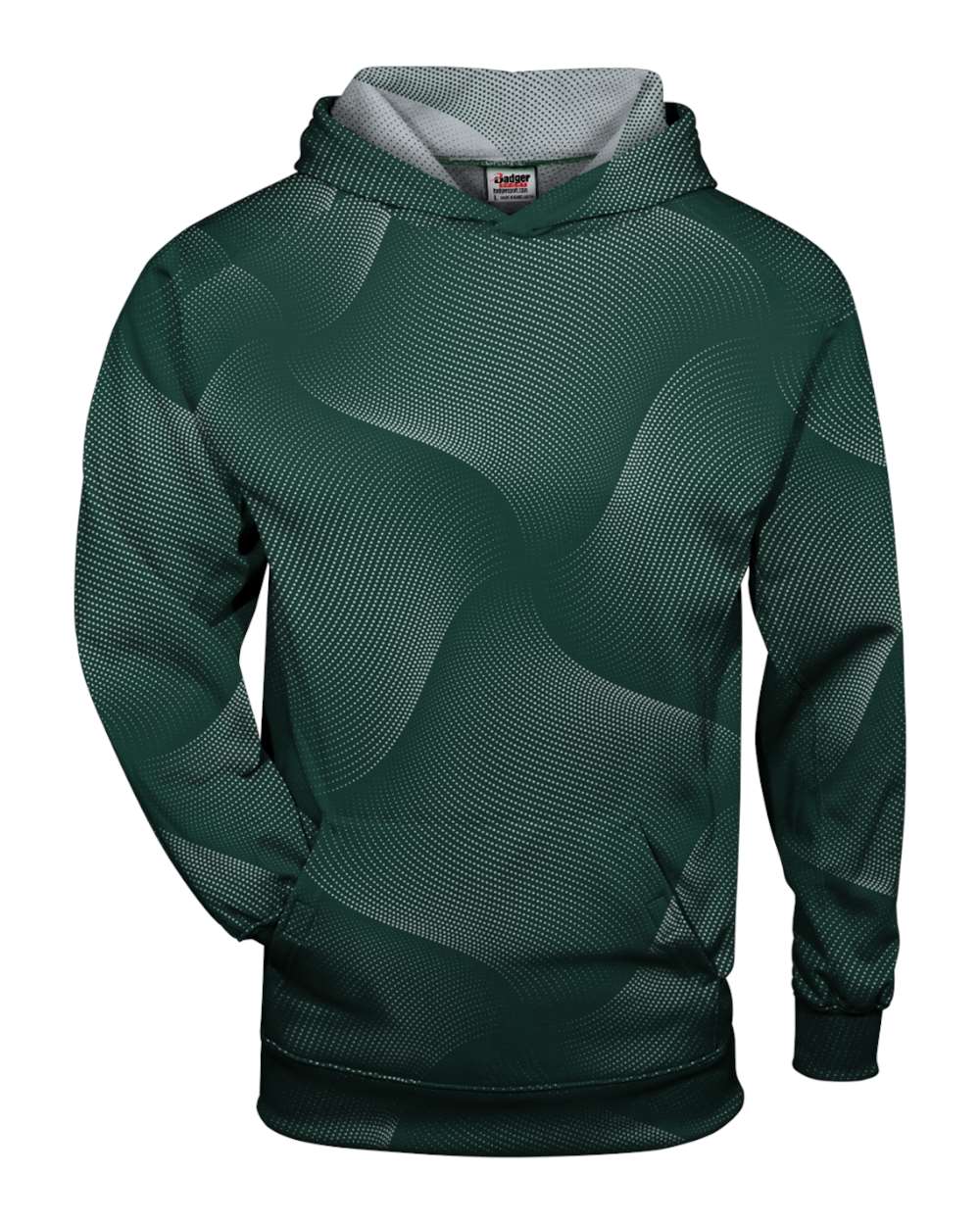 Badger Youth Warp Hooded Sweatshirt. 2413 - Forest