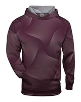 Badger Youth Warp Hooded Sweatshirt. 2413 - Maroon