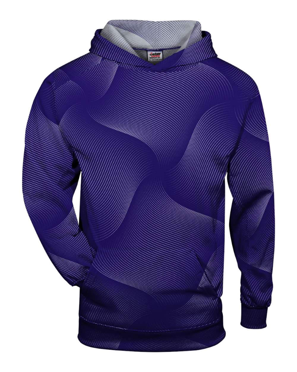 Badger Youth Warp Hooded Sweatshirt. 2413 - Purple