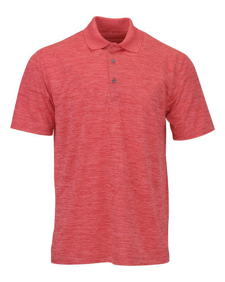 Paragon Men's Dakota Striated Heather Polo. 130 - Crimson Heather