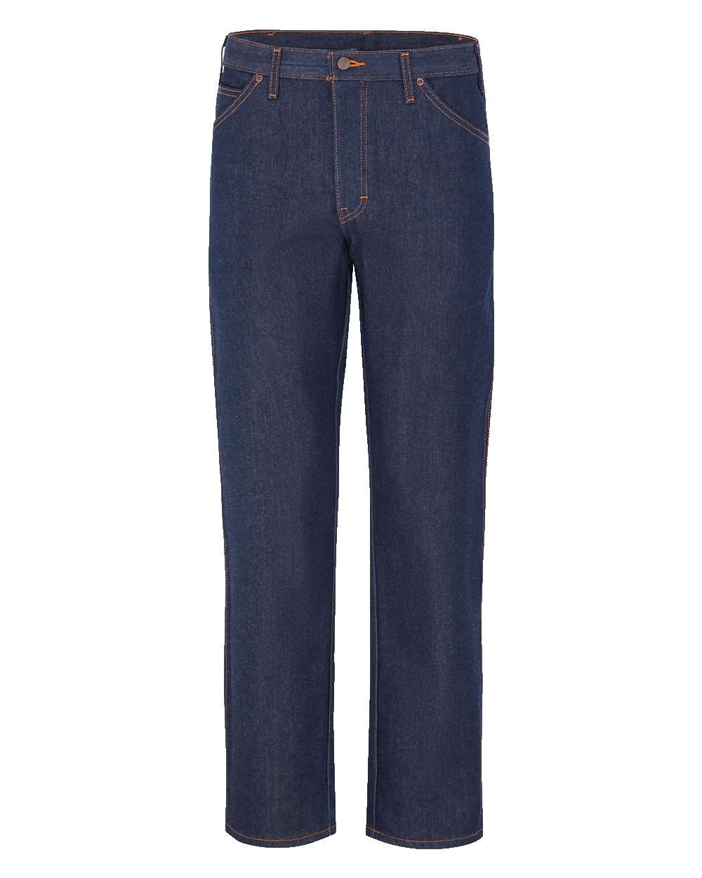 Dickies Men's Straight 5-Pocket Jeans. 9333 - Indigo Rigid - 39 Unhemmed