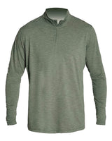 ANETIK Men's Low Pro Quarter-Zip Pullover. MVQTRL9 - Dark Olive Heathered