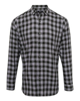 Artisan Collection by Reprime Men's Mulligan Check Cotton Shirt. RP250 - Steel/ Black