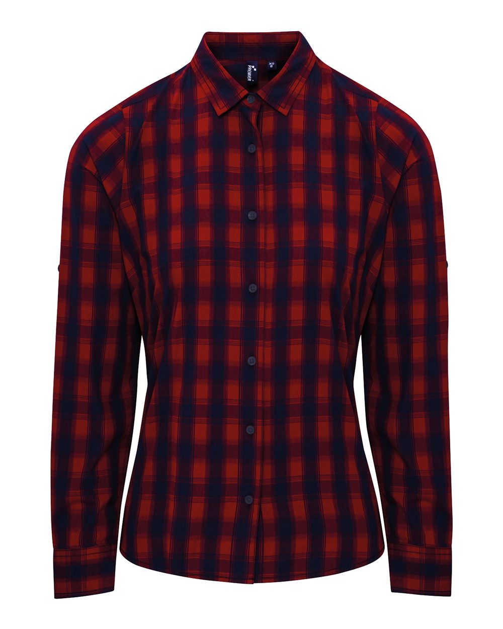 Artisan Collection by Reprime Women's Mulligan Check Cotton Dress Shirt. RP350 - Red/ Navy