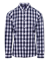 Artisan Collection by Reprime Women's Mulligan Check Cotton Dress Shirt. RP350 - White/ Navy