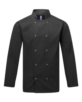 Artisan Collection by Reprime Unisex Ten Studded Front Chef Coat. RP665 - Black
