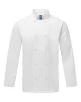 Artisan Collection by Reprime Unisex Ten Studded Front Chef Coat. RP665 - White