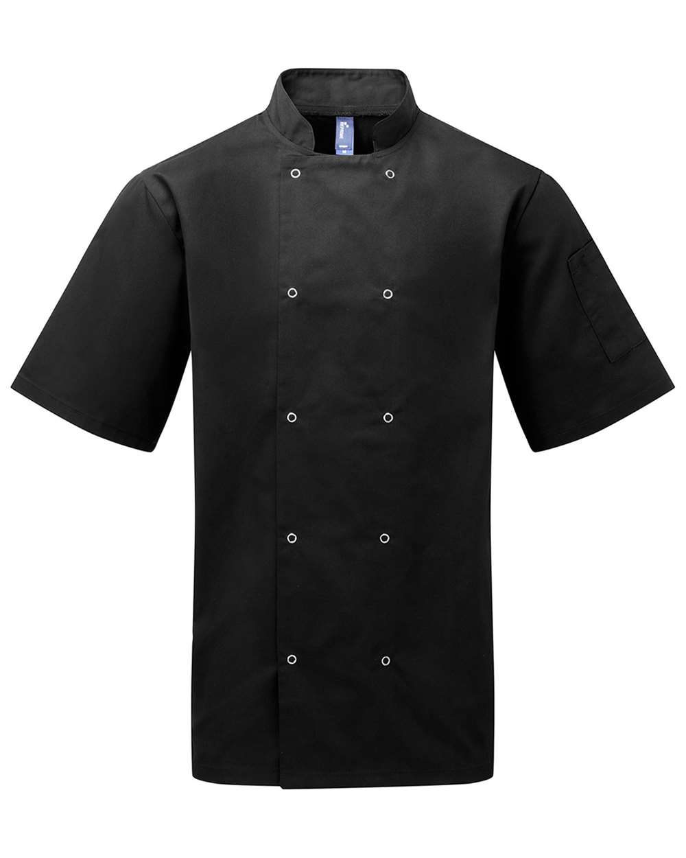 Artisan Collection by Reprime Unisex Ten Studded Front Short Sleeve Chef Coat. RP664 - Black