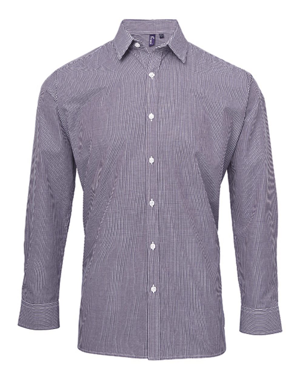 Artisan Collection by Reprime Men's Microcheck Gingham Cotton Shirt. RP220 - Navy/ White