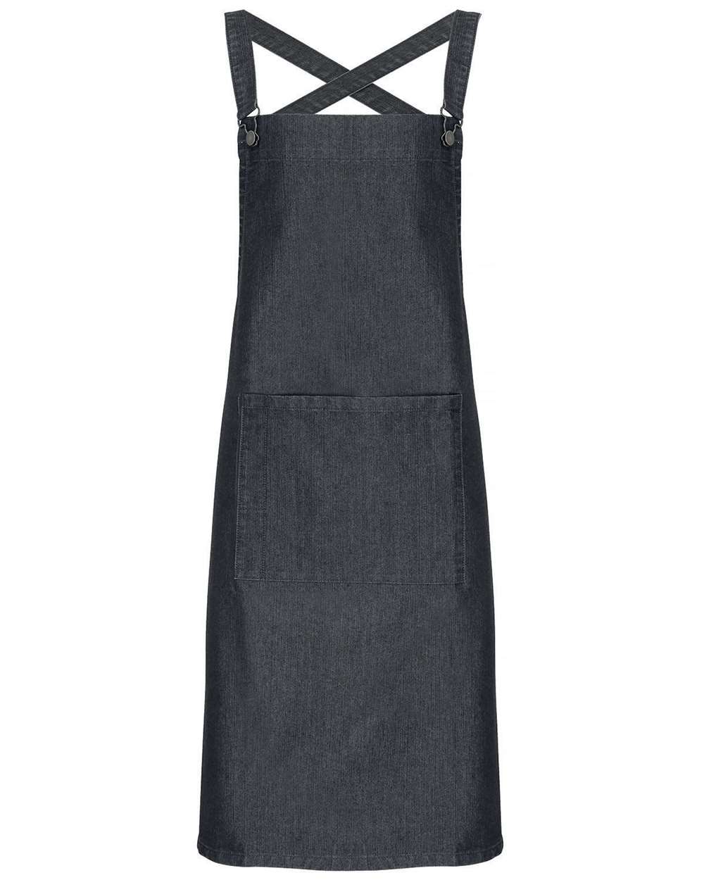 Artisan Collection by Reprime Cross Back Barista Bib Apron. RP129 - Black Denim