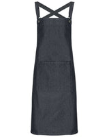 Artisan Collection by Reprime Cross Back Barista Bib Apron. RP129 - Black Denim