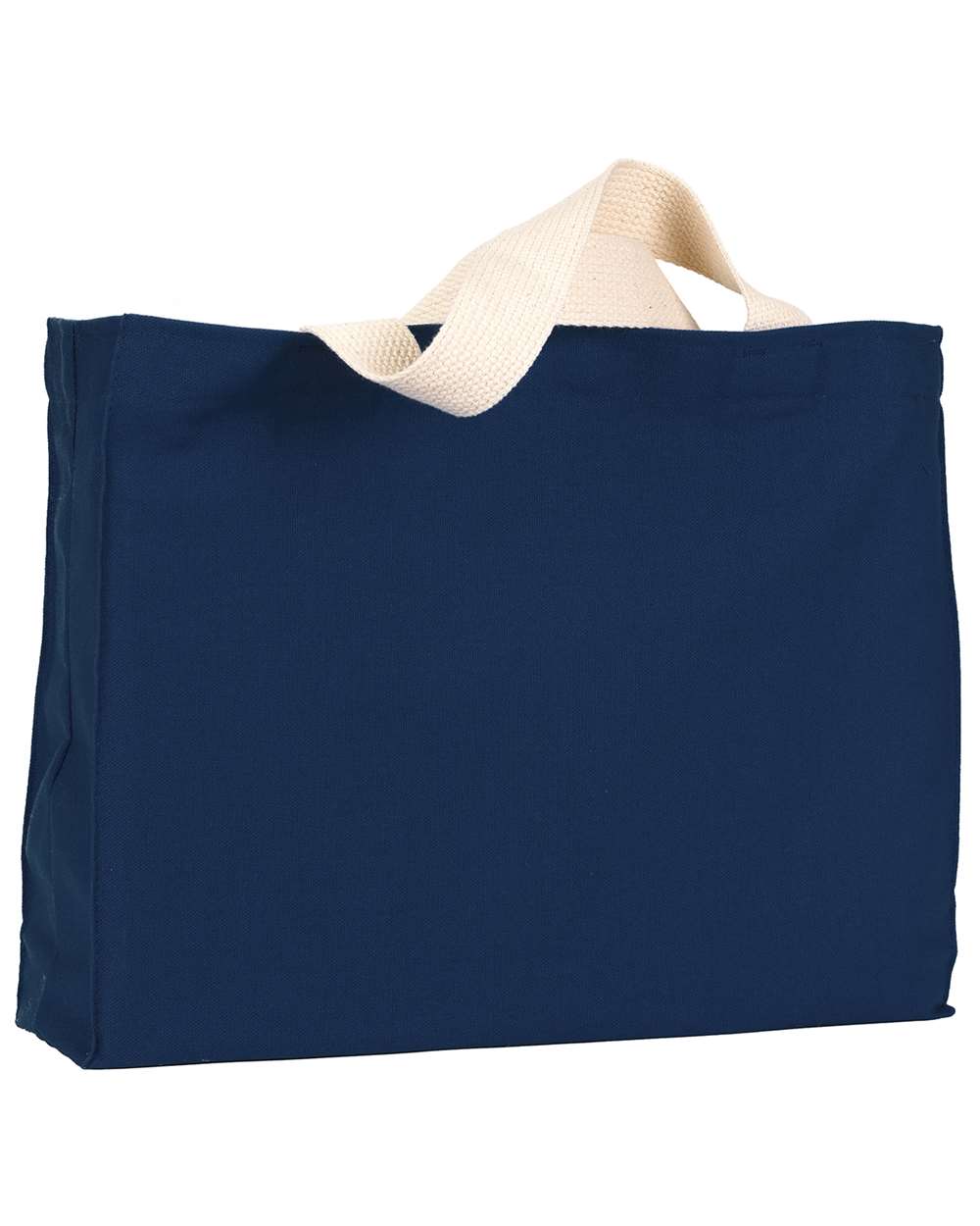Bayside USA-Made Canvas Medium Gusset Tote Bag. BA750 - Navy