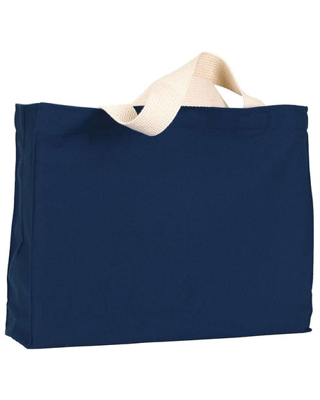 Bayside USA-Made Canvas Medium Gusset Tote Bag. BA750 - Navy