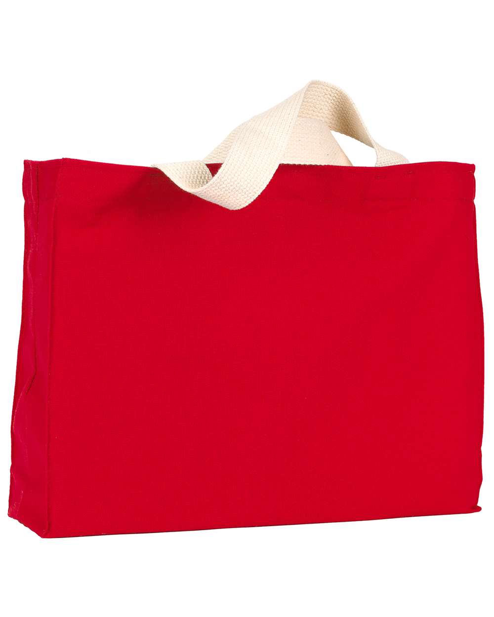 Bayside USA-Made Canvas Medium Gusset Tote Bag. BA750 - Red