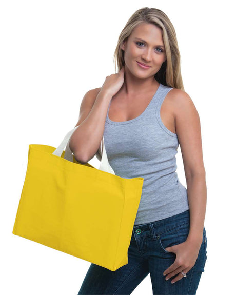 Bayside USA-Made Canvas Medium Gusset Tote Bag. BA750 - Yellow