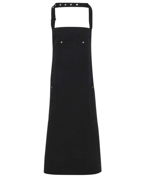 Artisan Collection by Reprime Chino Bib Apron. RP132 - Black