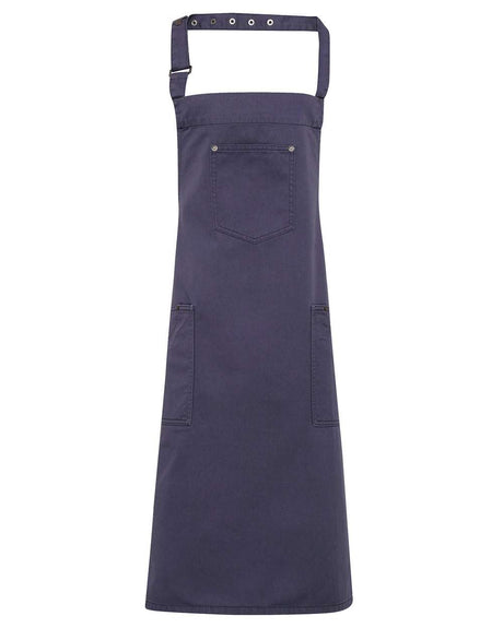 Artisan Collection by Reprime Chino Bib Apron. RP132 - Steel