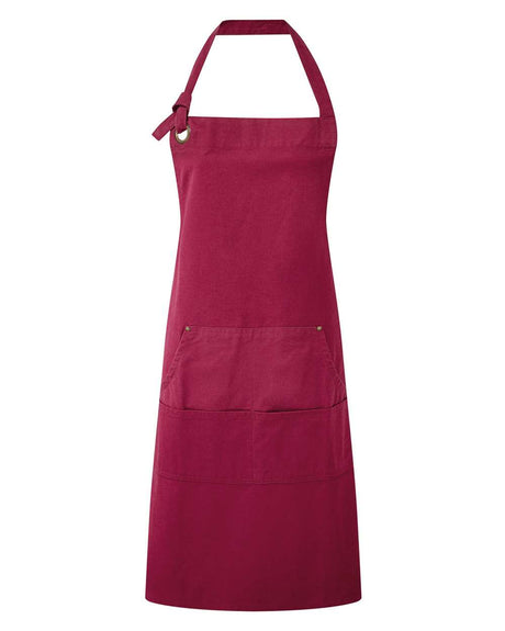 Artisan Collection by Reprime Calibre Heavy Cotton Canvas Pocket Apron. RP137 - Burgundy