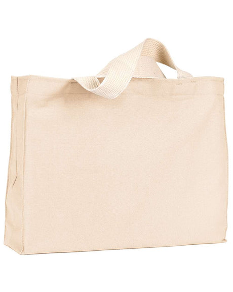 Bayside USA-Made Canvas Medium Gusset Tote Bag. BA750 - Natural