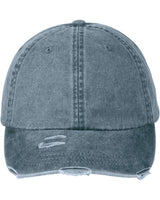 Adams Headwear Classic Pigment Distressed Dad Hat. LP108 - Navy
