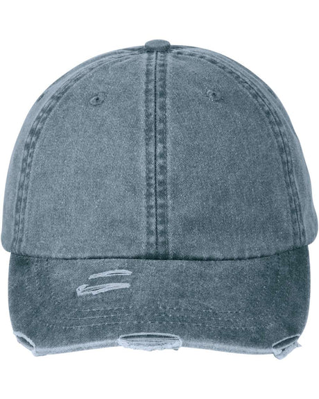 Adams Headwear Classic Pigment Distressed Dad Hat. LP108 - Navy