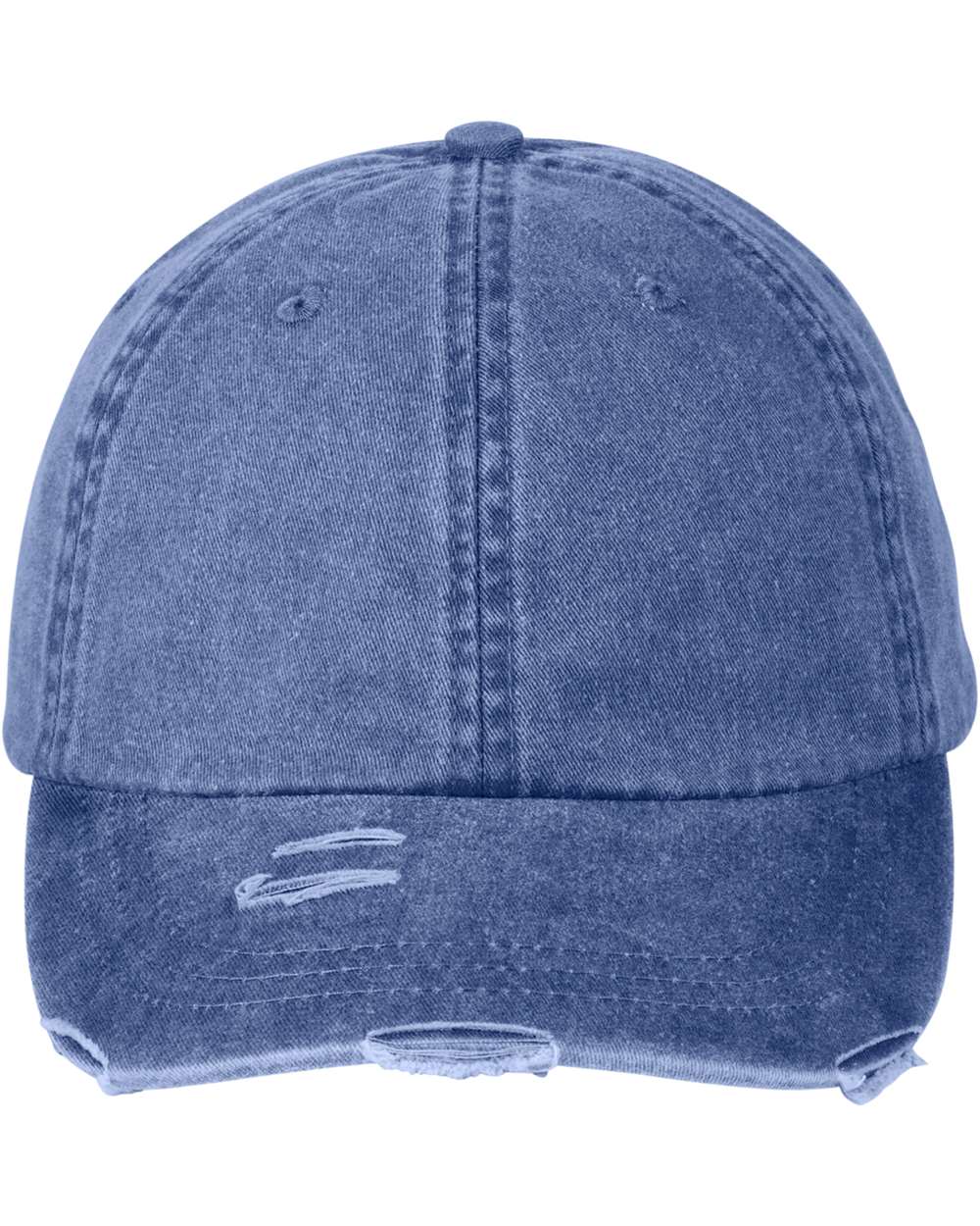 Adams Headwear Classic Pigment Distressed Dad Hat. LP108 - Royal