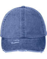 Adams Headwear Classic Pigment Distressed Dad Hat. LP108 - Royal