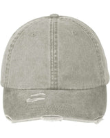 Adams Headwear Classic Pigment Distressed Dad Hat. LP108 - Stone