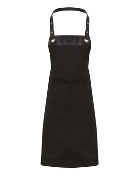 Artisan Collection by Reprime Espresso Bib Apron. RP123 - Black/ Black
