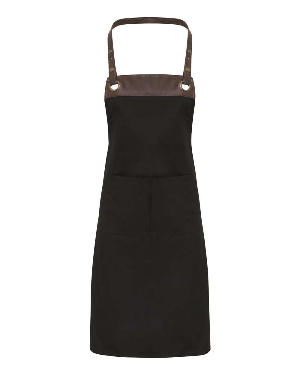 Artisan Collection by Reprime Espresso Bib Apron. RP123 - Black/ Brown