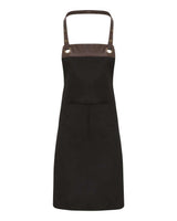 Artisan Collection by Reprime Espresso Bib Apron. RP123 - Black/ Brown