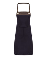 Artisan Collection by Reprime Espresso Bib Apron. RP123 - Navy/ Brown