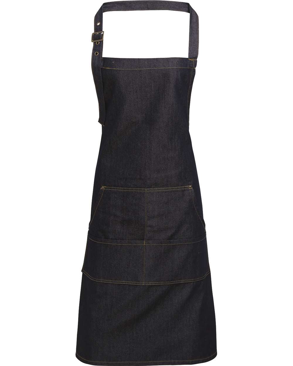 Artisan Collection by Reprime Jeans Stitch Denim Bib Apron. RP126 - Indigo Denim