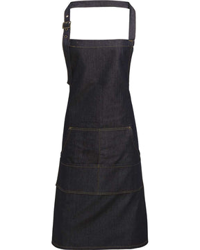 Artisan Collection by Reprime Jeans Stitch Denim Bib Apron. RP126 - Indigo Denim