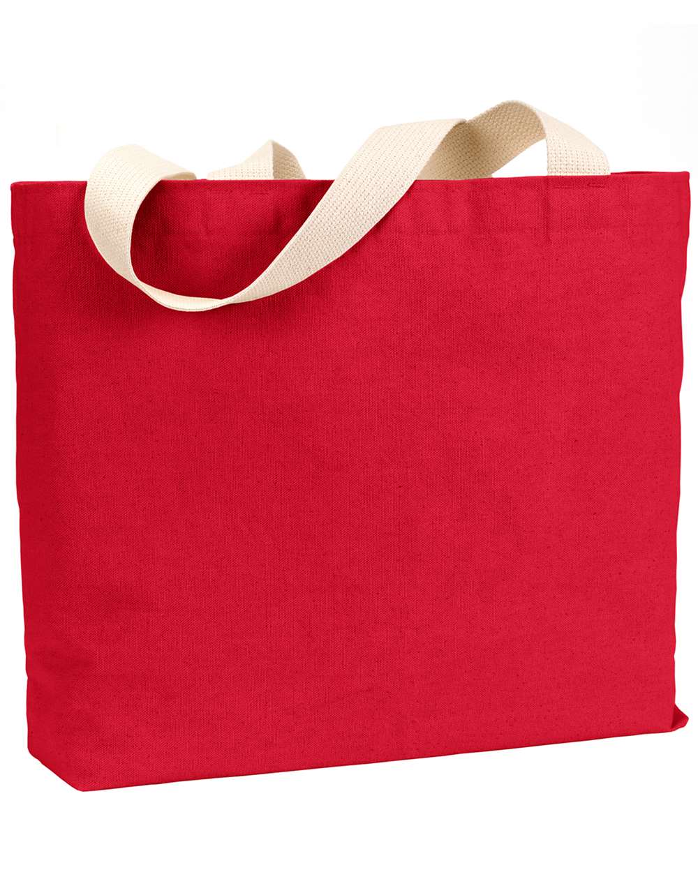 Bayside USA-Made Canvas Jumbo Tote Bag. BS600 - Red