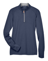 Devon & Jones Women's DRYTEC20™ Performance Quarter-Zip Pullover. DG479W - Navy/ Grey Heather/ Graphite
