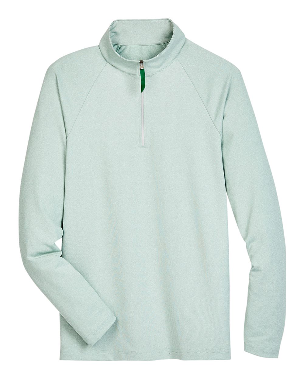 Devon & Jones Men's CrownLux Performance® Clubhouse Micro-Stripe Quarter-Zip Pullover. DG480 - Kelly Green