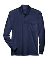 CORE365 Men's Pinnacle Performance Long Sleeve Piqué Polo with Pocket. 88192P - Classic Navy