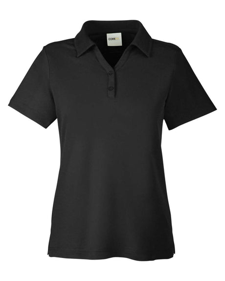 CORE365 Women's Fusion ChromaSoft™ Pique Polo. CE112W - Black