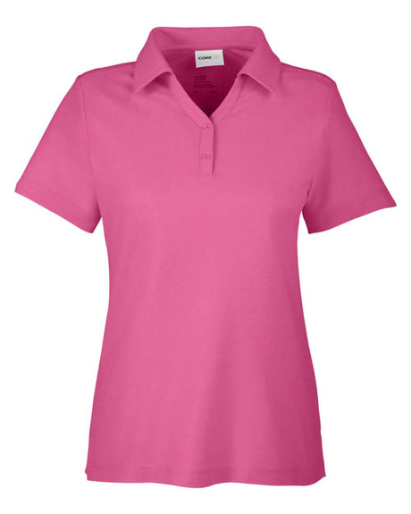 CORE365 Women's Fusion ChromaSoft™ Pique Polo. CE112W - Charity Pink