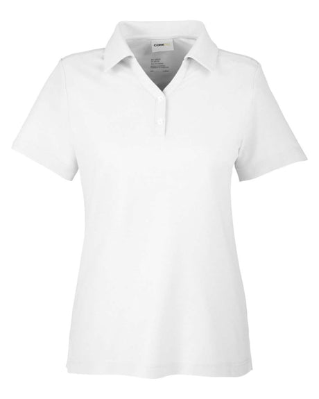 CORE365 Women's Fusion ChromaSoft™ Pique Polo. CE112W - White
