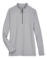 Devon & Jones Women's CrownLux Performance® Clubhouse Micro-Stripe Quarter-Zip Pullover. DG480W - Black