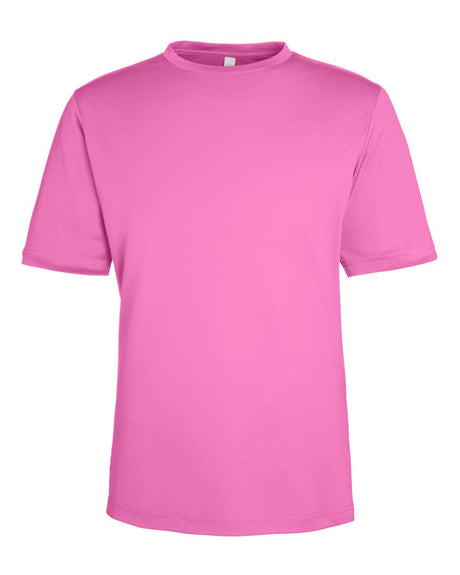 CORE365 Unisex Capital Performance T-Shirt. CE10 - Charity Pink