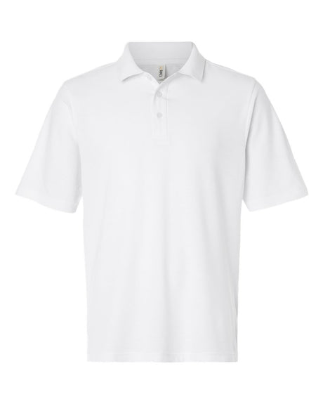 CORE365 Men's Resolve CVC Performance Pique Polo. CE106 - White