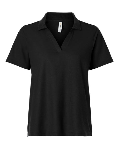 CORE365 Women's Resolve CVC Performance Pique Polo. CE106W - Black